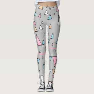 Funky Dreiecke Pastellfarben Leggings