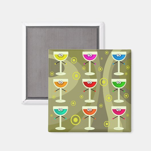 Funky Drinks Magnet (Vorderseite/Rückseite)
