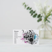 Funky Drummer Vektordesign Visitenkarte (Stehend Vorderseite)