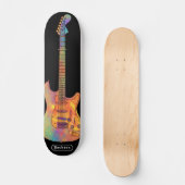 Funky E-Gitarren Name Skateboard (Vorderseite)