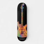 Funky E-Gitarren Name Skateboard (Vorne)
