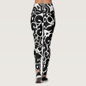 Funky Ebony White Abstrakt 4Helen Leggings (Rückseite)