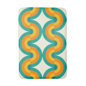 Funky Eclectic Retro Halbkreise Art Muster Badematte (Vorderseite Vertikal)