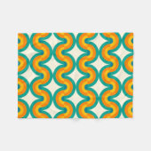 Funky Eclectic Retro Halbkreise Art Muster Fleecedecke (Vorderseite (Horizontal))