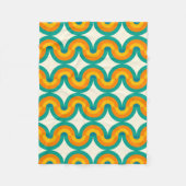 Funky Eclectic Retro Halbkreise Art Muster Fleecedecke (Vorderseite)