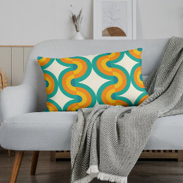 Funky Eclectic Retro Halbkreise Art Muster Lendenkissen