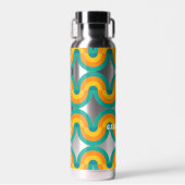 Funky Eclectic Retro Halbkreise Art Muster Trinkflasche (Vorne)