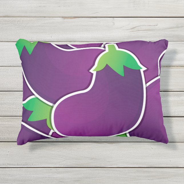 Funky eggplant kissen für draußen (Vorderseite)
