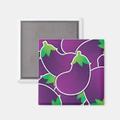 Funky eggplant magnet (Vorderseite/Rückseite)