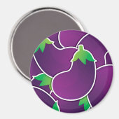 Funky eggplant magnet (Vorderseite/Rückseite)