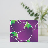 Funky eggplant postkarte (Stehend Vorderseite)