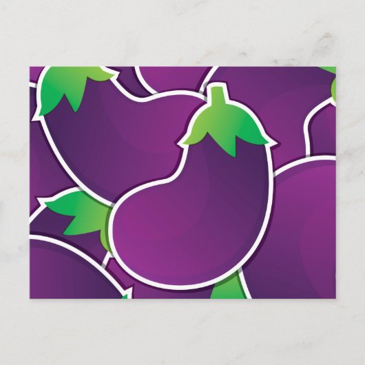 Funky eggplant postkarte (Vorderseite)