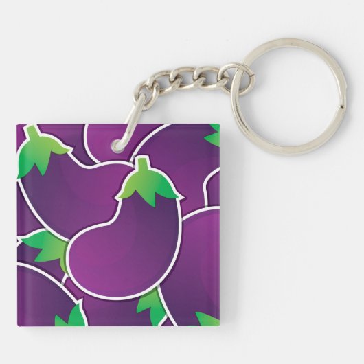 Funky eggplant schlüsselanhänger (Rückseite)