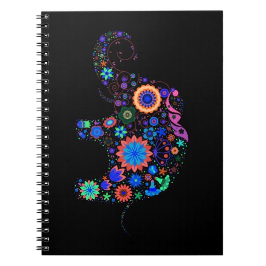 Funky Elefant Notizblock (Vorderseite)