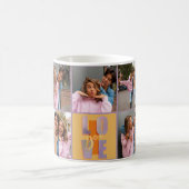 Funky Energetic I Liebe You Foto Collage Kaffeetasse (Mittel)
