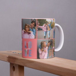 Funky Energetic I Liebe You Foto Collage Kaffeetasse
