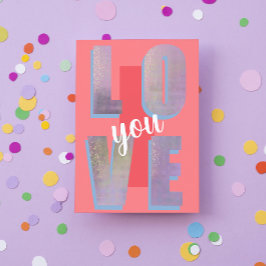 Funky Energetic I Liebe You Valentine's Day Feiertagskarte