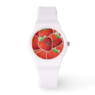 Funky Erdbeeren Armbanduhr