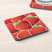 Funky Erdbeeren Getränkeuntersetzer (Linke Seite)