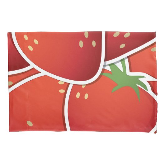 Funky Erdbeeren Kissenbezug (Vorderseite)