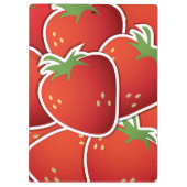 Funky Erdbeeren Klemmbrett (Rückseite)