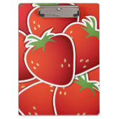 Funky Erdbeeren Klemmbrett (Vorderseite)