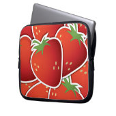 Funky Erdbeeren Laptopschutzhülle (Vorderseite Links)