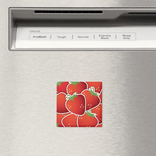 Funky Erdbeeren Magnet (In Situ (Geschirrspüler))