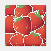 Funky Erdbeeren Magnet (Vorne)