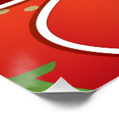 Funky Erdbeeren Poster (Ecke)