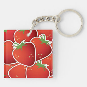 Funky Erdbeeren Schlüsselanhänger