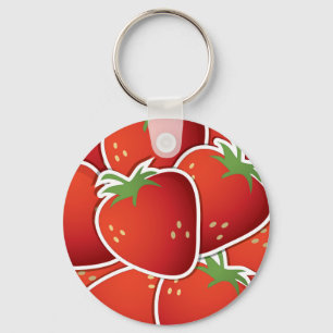 Funky Erdbeeren Schlüsselanhänger