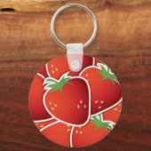 Funky Erdbeeren Schlüsselanhänger (Vorderseite)