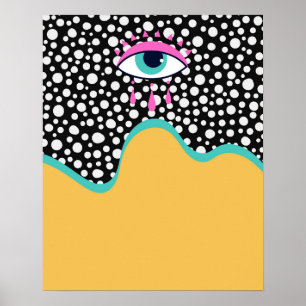 Funky Evil Eye Poster