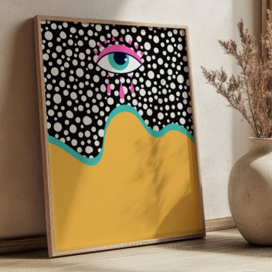 Funky Evil Eye Poster