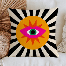 Funky Evil Eye Schwarze Streifen Maximalist Dopami