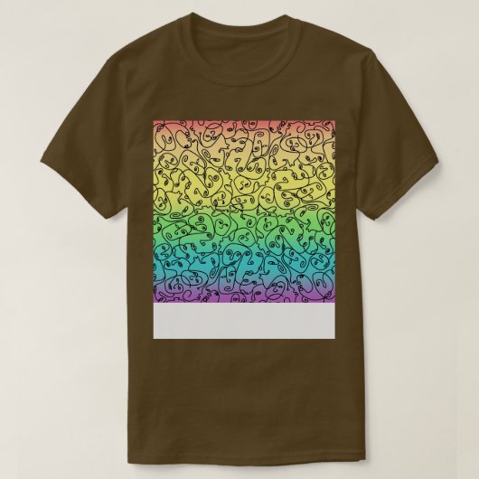 Funky Faces auf Rainbow 1 T-Shirt (Design vorne)