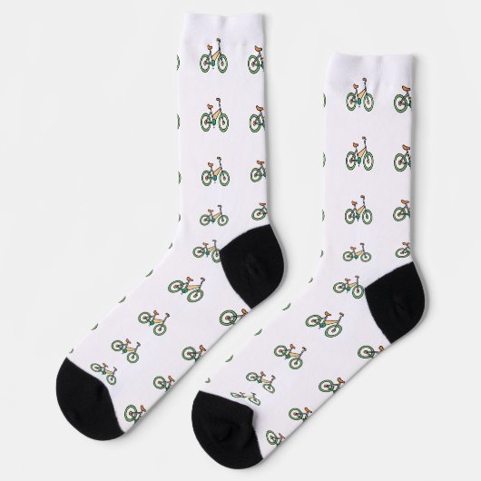 Funky-Fahrrad-Crew-Logo-Muster Socken (Linkes Detail)
