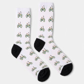 Funky-Fahrrad-Crew-Logo-Muster Socken (Rechts)