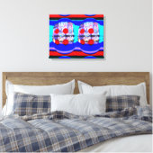 Funky Fantasy Eier Art Leinwanddruck (Insitu (Schlafzimmer))