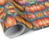 Funky Fantasy Pumpkins Geschenkpapier (Rolleneckpunkt)