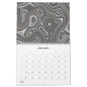 Funky Fantasy Waves 3D Modern Art Designs Kalender (Jan 2027)