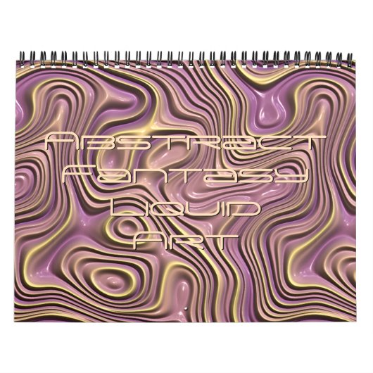 Funky Fantasy Waves 3D Modern Art Designs Kalender (Titelbild)