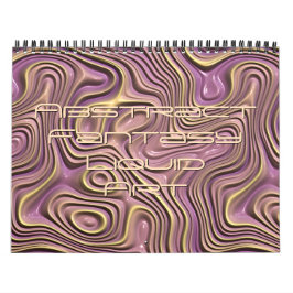 Funky Fantasy Waves 3D Modern Art Designs Kalender