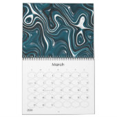Funky Fantasy Waves 3D Modern Art Designs Kalender (Mär 2026)