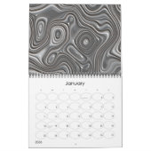 Funky Fantasy Waves 3D Modern Art Designs Kalender (Jan 2026)