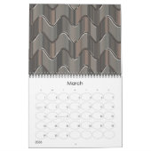Funky Fantasy Waves 3D Modern Art Designs Kalender (Mär 2026)