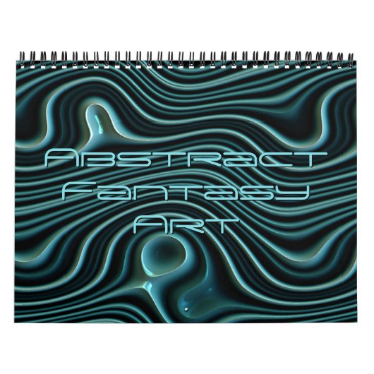 Funky Fantasy Waves 3D Modern Art Designs Kalender (Titelbild)
