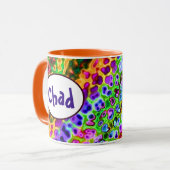 Funky farben personalisiert tasse (Vorderseite Links)