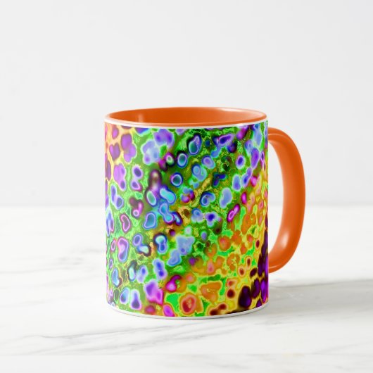 Funky farben personalisiert tasse (VorderseiteRechts)
